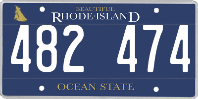 RI license plate 482474