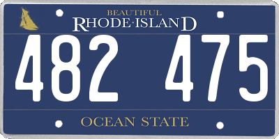 RI license plate 482475