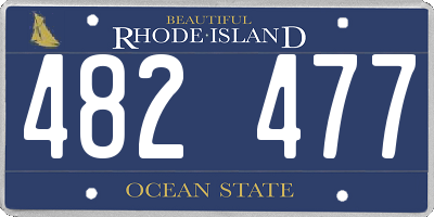 RI license plate 482477