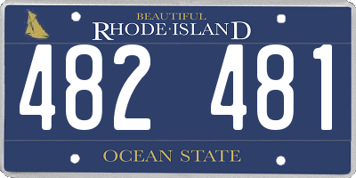 RI license plate 482481