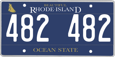 RI license plate 482482