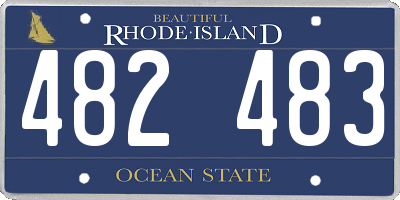 RI license plate 482483