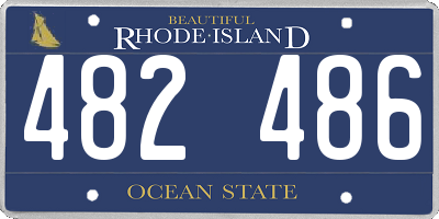 RI license plate 482486