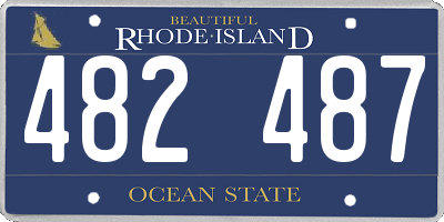 RI license plate 482487