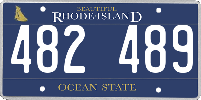RI license plate 482489