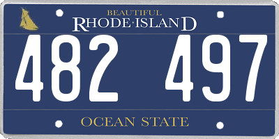 RI license plate 482497