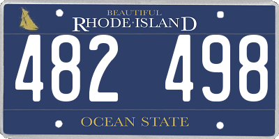 RI license plate 482498