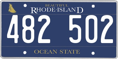 RI license plate 482502