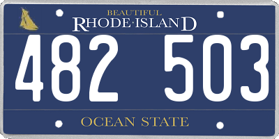 RI license plate 482503