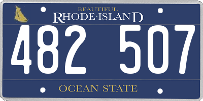 RI license plate 482507