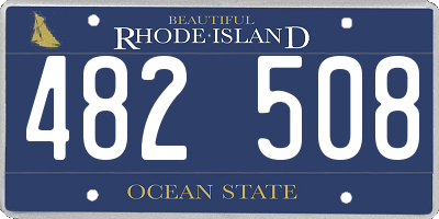 RI license plate 482508