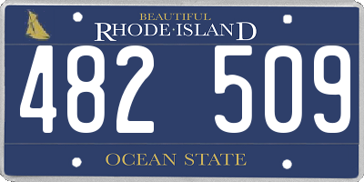 RI license plate 482509