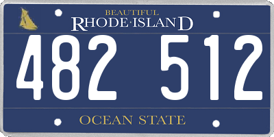 RI license plate 482512