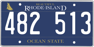 RI license plate 482513