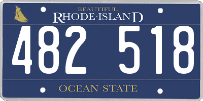 RI license plate 482518