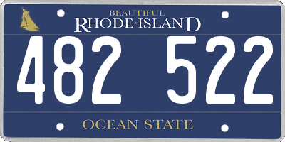 RI license plate 482522
