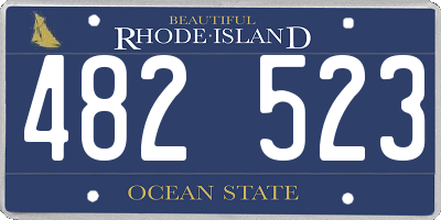 RI license plate 482523