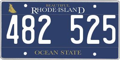 RI license plate 482525
