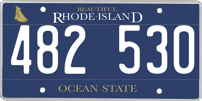 RI license plate 482530