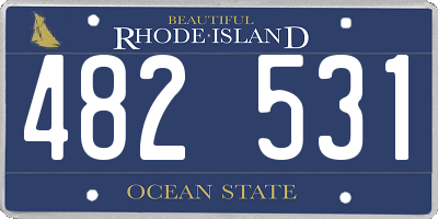 RI license plate 482531