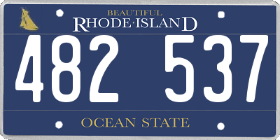 RI license plate 482537