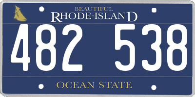 RI license plate 482538