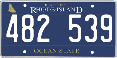 RI license plate 482539