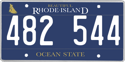 RI license plate 482544