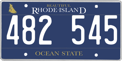 RI license plate 482545