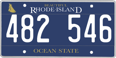 RI license plate 482546