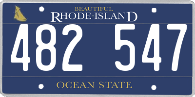 RI license plate 482547