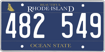 RI license plate 482549