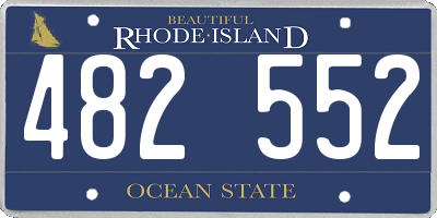 RI license plate 482552
