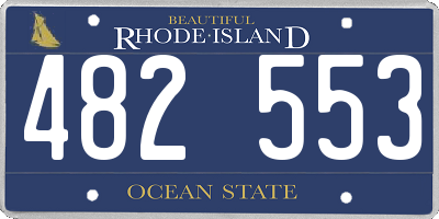 RI license plate 482553