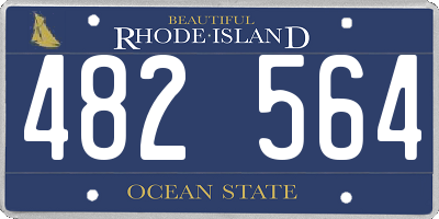 RI license plate 482564
