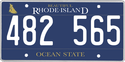 RI license plate 482565