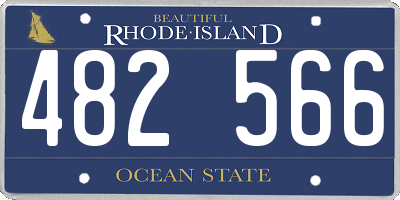 RI license plate 482566