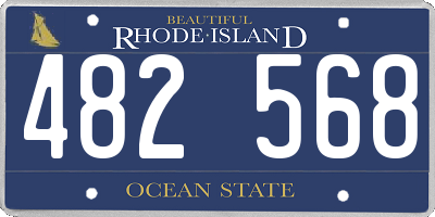 RI license plate 482568