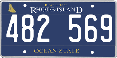 RI license plate 482569