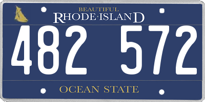RI license plate 482572