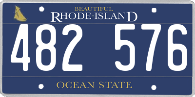 RI license plate 482576