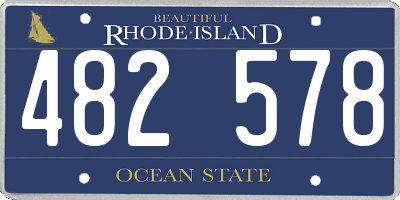 RI license plate 482578