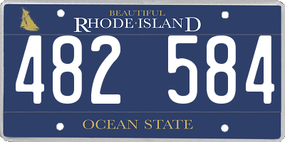 RI license plate 482584