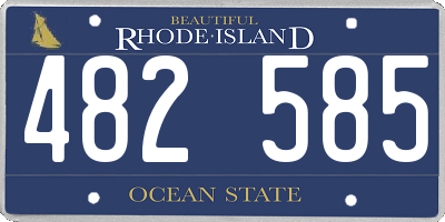 RI license plate 482585