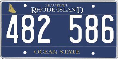 RI license plate 482586