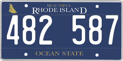 RI license plate 482587