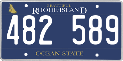 RI license plate 482589