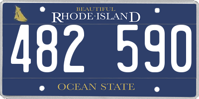 RI license plate 482590