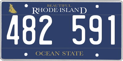 RI license plate 482591