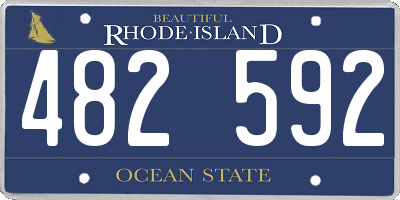 RI license plate 482592